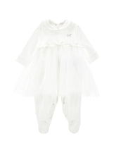 Load image into Gallery viewer, Cotton tulle and bows romper