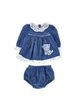 Load image into Gallery viewer, Teddy bear embroidered culotte dress