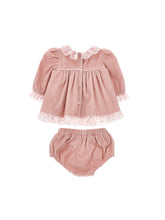 Load image into Gallery viewer, Teddy bear embroidered culotte dress