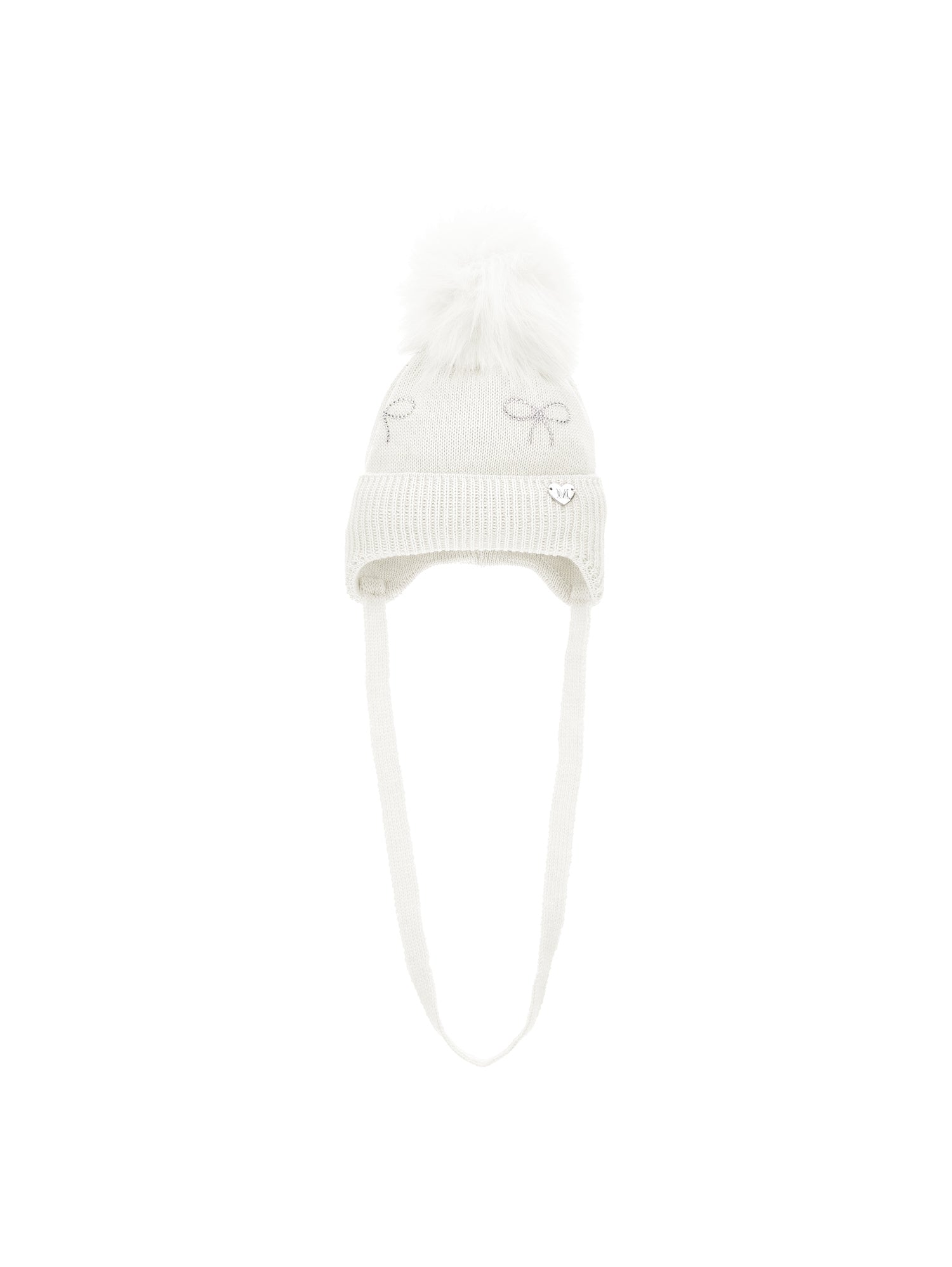 Wool and fur hat with bow and rhinestones Vintage Sonni San Fran White Wool Pillbox Hat with Fur Trim  main image 4