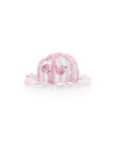 Load image into Gallery viewer, Striped and rose satin hat