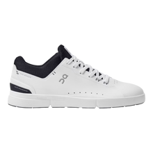 Load image into Gallery viewer, On Roger Advantage Men White/Midnight sneakers showcasing the sleek profile and minimalist design.