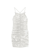 Load image into Gallery viewer, Draped Foil Dress