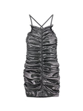 Load image into Gallery viewer, Draped Foil Dress