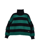 Load image into Gallery viewer, Striped sweater with fringes