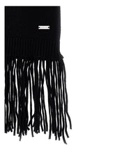 Load image into Gallery viewer, High neck fringed knit dress