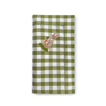 Load image into Gallery viewer, Seferî Plaid Napkin - Bunny Family - Set of 4