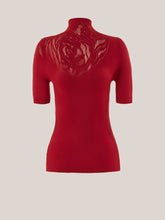 Load image into Gallery viewer, Rose Net Top Short Sleeves