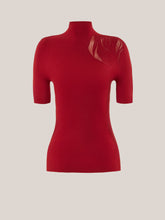 Load image into Gallery viewer, Rose Net Top Short Sleeves