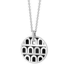 Load image into Gallery viewer, L'Arc de DAVIDOR Pendant GM, 18k White Gold with Lacquered Ceramic and Porta Diamonds - DAVIDOR