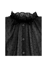 Load image into Gallery viewer, Polka dot blouse with ruff
