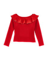 Load image into Gallery viewer, Ribbed sweater with ruffles