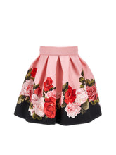 Load image into Gallery viewer, Tartan and rose skirt