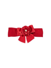 Load image into Gallery viewer, Pearl velvet flower band