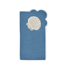 Load image into Gallery viewer, Seferî Embroidered Napkin - Under the Sea - Blue - Set of 4