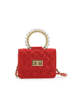 Load image into Gallery viewer, City Bag with pearls and chain