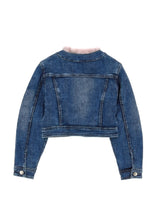 Load image into Gallery viewer, Denim jacket with rhinestones
