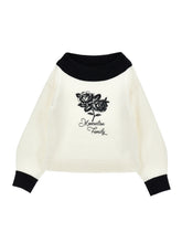 Load image into Gallery viewer, Embroidered low-cut sweater