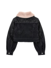 Load image into Gallery viewer, Rhinestone Denim Jacket