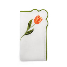 Load image into Gallery viewer, Seferî Embroidered Napkin - Tulip Garden - Set of 4