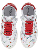Load image into Gallery viewer, Botanical Print Leather Tennis Shoes
