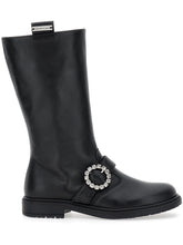 Load image into Gallery viewer, High boots with rhinestone buckle