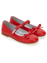 Load image into Gallery viewer, Leather ballerinas with bow