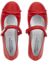 Load image into Gallery viewer, Leather ballerinas with bow
