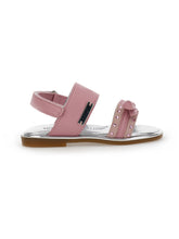 Load image into Gallery viewer, Coated fabric sandals with bow