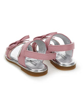 Load image into Gallery viewer, Coated fabric sandals with bow