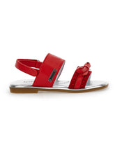Load image into Gallery viewer, Coated fabric sandals with bow