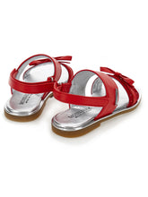 Load image into Gallery viewer, Coated fabric sandals with bow