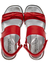 Load image into Gallery viewer, Coated fabric sandals with bow