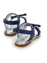 Load image into Gallery viewer, Coated fabric sandals with bow