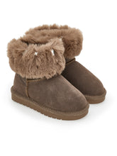 Load image into Gallery viewer, Fur Boots with Rhinestones