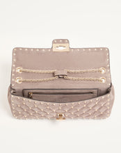 Load image into Gallery viewer, Rockstud Spike Medium Suede Shoulder Bag
