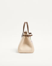 Load image into Gallery viewer, Antibes Small Embroidered Linen Shopping Bag