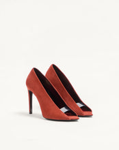 Load image into Gallery viewer, Open Toe Révélé Suede Pumps 105Mm