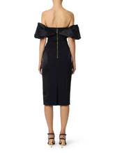 Load image into Gallery viewer, Dress in duchess satin with 3D neckline