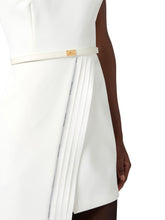 Load image into Gallery viewer, Dress in lightweight crêpe fabric with tuxedo details