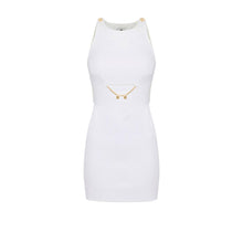 Load image into Gallery viewer, Dress in double layer crêpe and Georgette fabrics