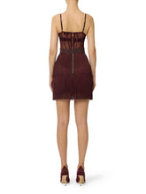 Load image into Gallery viewer, Tulle mini dress with fringes