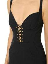 Load image into Gallery viewer, Dress in bi-elastic fabric with criss-cross details