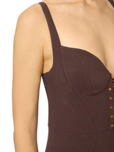 Load image into Gallery viewer, Dress in bi-elastic fabric with criss-cross details