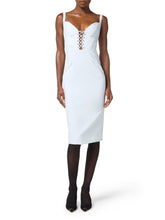 Load image into Gallery viewer, Dress in bi-elastic fabric with criss-cross details