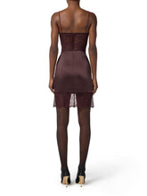 Load image into Gallery viewer, Dress in satin and lace fabrics with jewel details