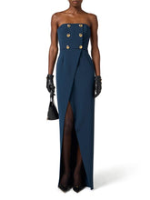 Load image into Gallery viewer, Red Carpet dress in lightweight crêpe fabric with buttons