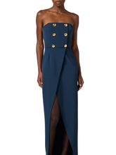 Load image into Gallery viewer, Red Carpet dress in lightweight crêpe fabric with buttons