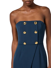 Load image into Gallery viewer, Red Carpet dress in lightweight crêpe fabric with buttons