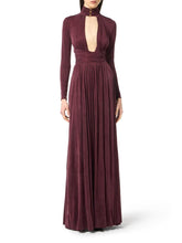 Load image into Gallery viewer, Red Carpet dress in cupro jersey fabric with drapes
